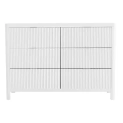 6 Drawer Chest Milano - White