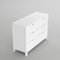 6 Drawer Chest Milano - White