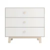 3 Drawer Dresser - Whte/ Natural