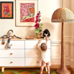 6 Drawer Dresser - Whte/ Natural