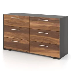 6 Drawers Chest - Slate Walnut