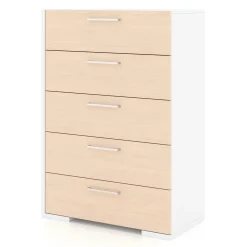 5 Drawers Chest - White Natural