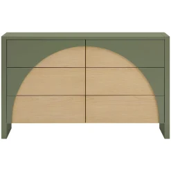 6 Drawers Chest Moab - Olive/Ash (Assembled)