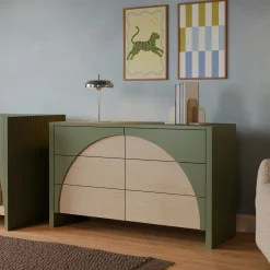 6 Drawers Chest Moab - Olive/Ash (Assembled)