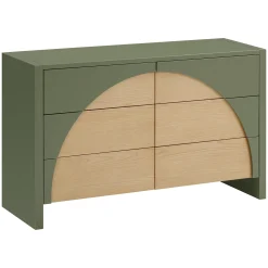 6 Drawers Chest Moab - Olive/Ash (Assembled)