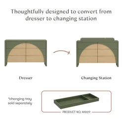6 Drawers Chest Moab - Olive/Ash (Assembled)