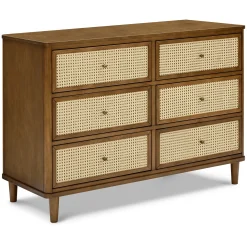 6 drawers chest walnut Marin