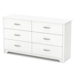 6 drawers chest white fusion