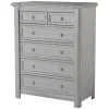 5 Drawers Cristallo Vintage White