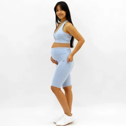 Active Blue Biker Short