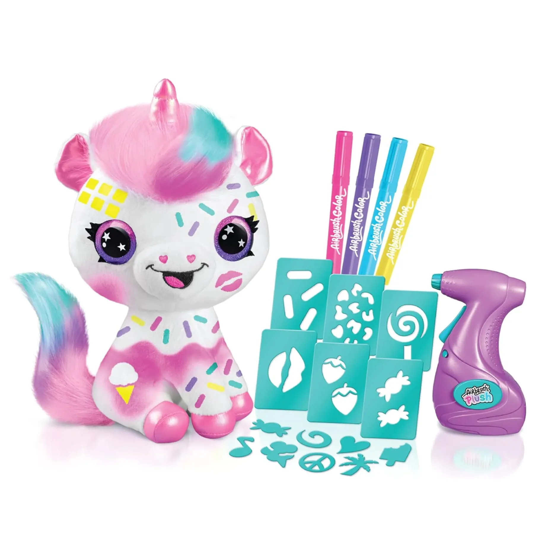 Air Brush Neon Unicorn Plush