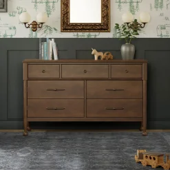 Alouette 7-Drawer Assembled Dresser - Natural Walnut