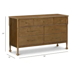 Alouette 7-Drawer Assembled Dresser - Natural Walnut
