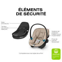 Aton G Swivel Car Seat - Moon Black