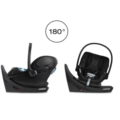 Aton G Swivel Car Seat with Sensorsafe - Moon Black