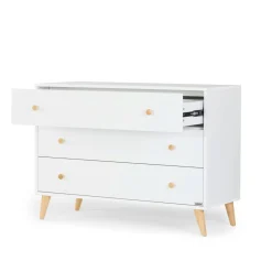 Austin 3-Drawer Dresser - White / Natural