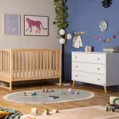 Austin 3-Drawer Dresser - White / Natural