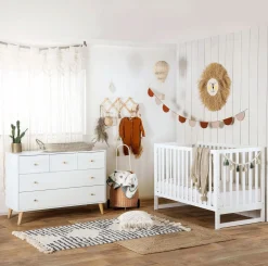 Austin 3-In-1 Convertible Crib - White