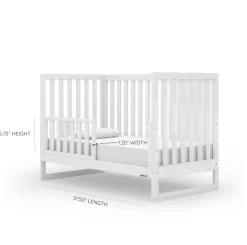 Austin 3-In-1 Convertible Crib - White