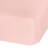 Baby Crib Fitted Sheet - Pink Muslin