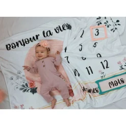 Baby Monthly Milestone Blanket - Bonjour La Vie!