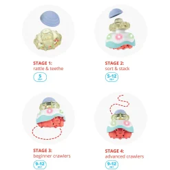 Baby Stack & Crawl 4-in-1 Crab Baby Crawl Toy