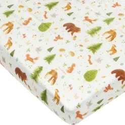 Bamboo Muslin Fitted Crib Sheet - Forest Friends
