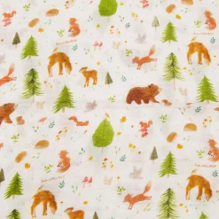 Bamboo Muslin Fitted Crib Sheet - Forest Friends