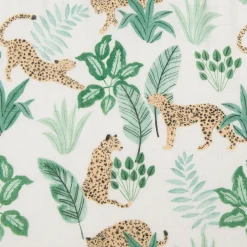 Bamboo Muslin Fitted Crib Sheet - Jungle