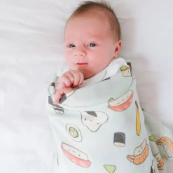 Bamboo Muslin Swaddle Blanket - Sushi
