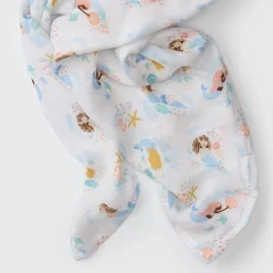 Bamboo Muslin Swaddle Blanket - Mermaids