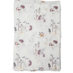 Bamboo Muslin Swaddle Blanket - Hedgehog