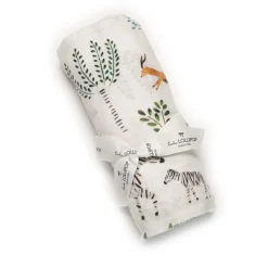 Bamboo Muslin Swaddle Blanket - Safari
