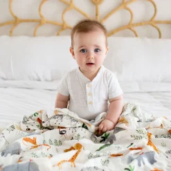 Bamboo Muslin Swaddle Blanket - Safari