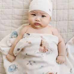 Bamboo Muslin Swaddle Blanket - Cozy Forest