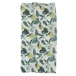 Bamboo Muslin Swaddle Blanket - Jungle Leaves