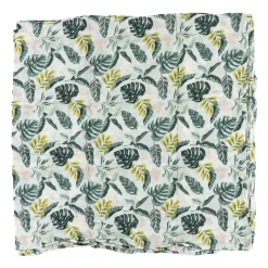 Bamboo Muslin Swaddle Blanket - Jungle Leaves