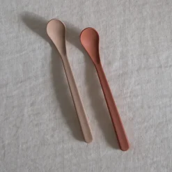 Bamboo Toddler Spoon (3) - Fog/Rye/Brick