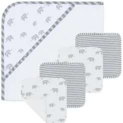 Bath Gift Set 5 Pieces - Grey Elephant