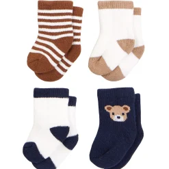 Bear 4 Pack Socks 0-6m