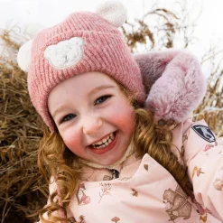 Bear Pink Knit Hat 3-36m