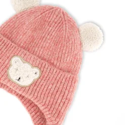 Bear Pink Knit Hat 3-36m