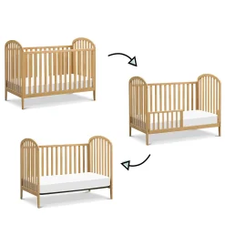 Beau 3-in-1 Convertible Crib - Honey