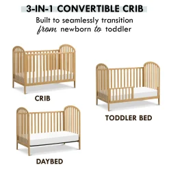 Beau 3-in-1 Convertible Crib - Honey