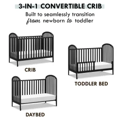 Beau 3-in-1 Convertible Crib - Ebony
