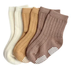 Beige Brown (3) Socks Sizes 6-36m