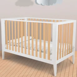Bernini Crib - White / Natural