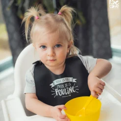 Bib Silicone Black Poutine