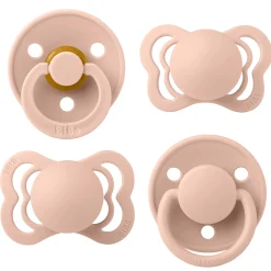 BIBS Try-It Collection Symmetrical Pacifier (4) 0-6m - Blush (Size 1)