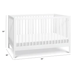 Birdie 3-in-1 Convertible Crib - White